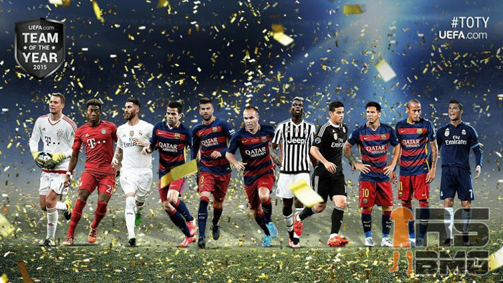 ĐỘI HÌNaH TIÊU BIỂU 2015 DO UEFA BÌNH CHỌN-2
